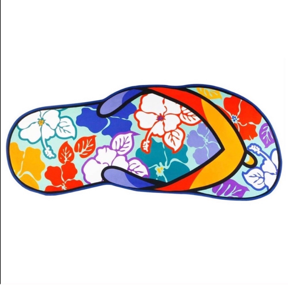 Flip Flop Hawaiian 🌺 Print Beach 🏖 Towel NWT